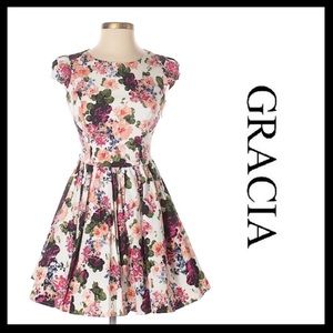 New Garcia Floral A-line Dress